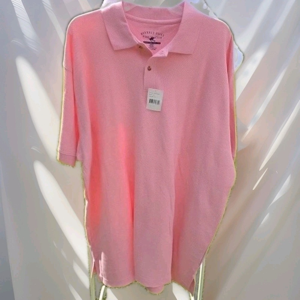 Beverly Hills Polo Club -Men's Pink 100 % Cotton Size XXL Polo